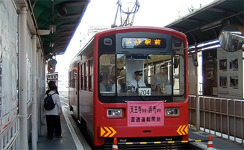 ↑ 天王寺から堺を結ぶ阪堺電車