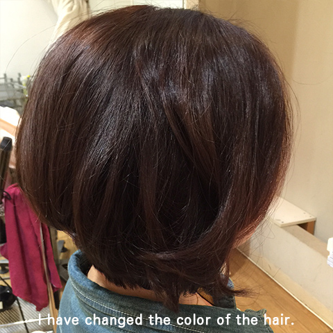 I have changed the color of the hair.