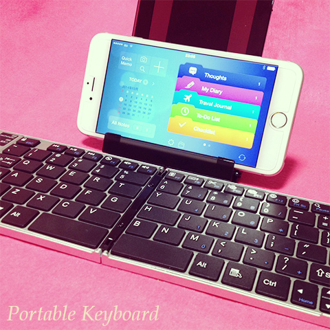 持ち運び折りたたみキーボード
